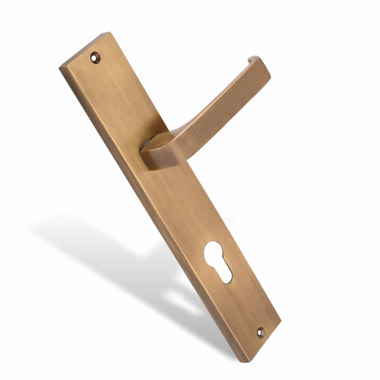 Xesthetique Premium Brass Mortise Door Lock Set – 10" Handle with Secure One Side Nobe Key Cylinder CA55
