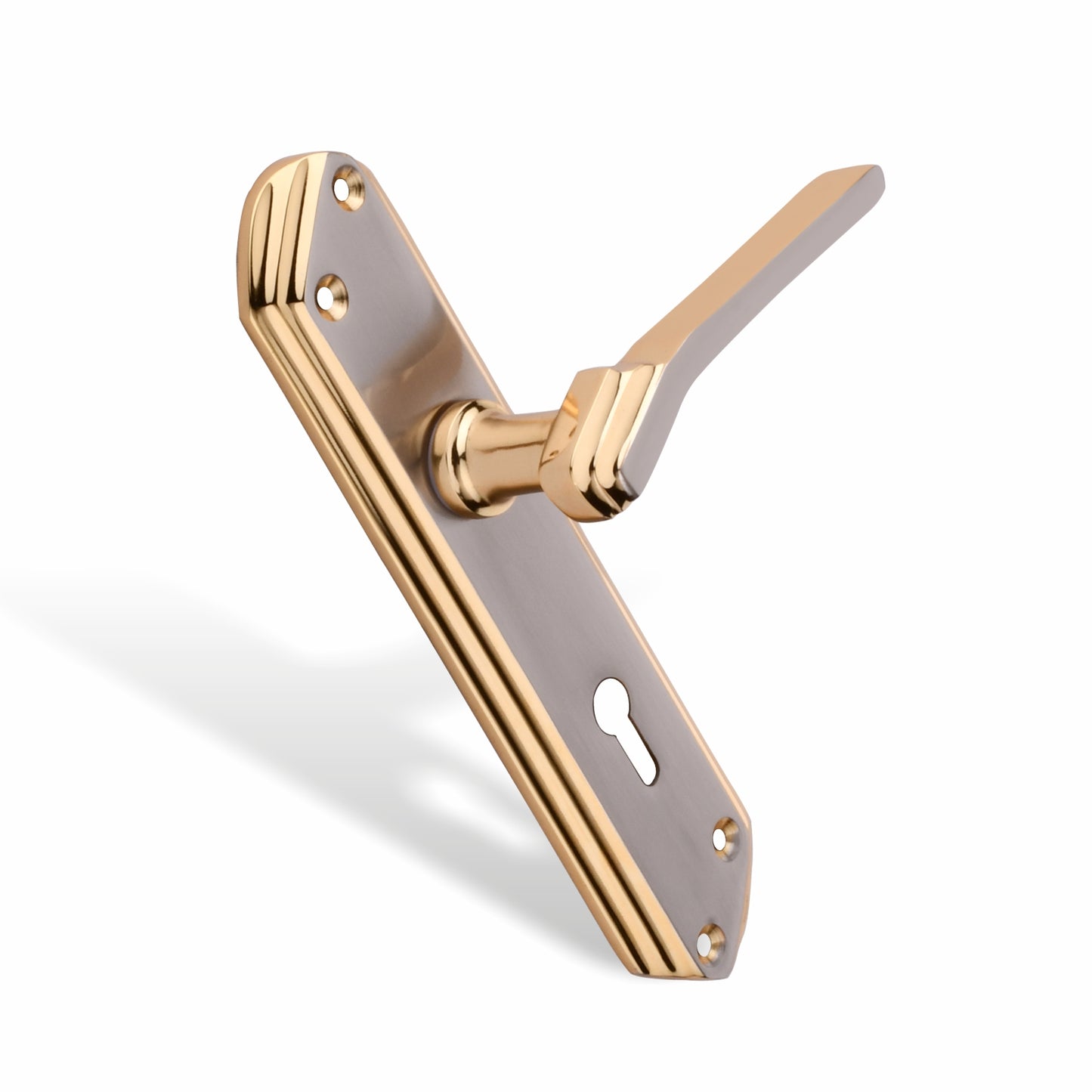 Xesthetique Premium Brass Mortise Door Lock Set – 7" Handle with Secure KY Lock Regular Key FR16