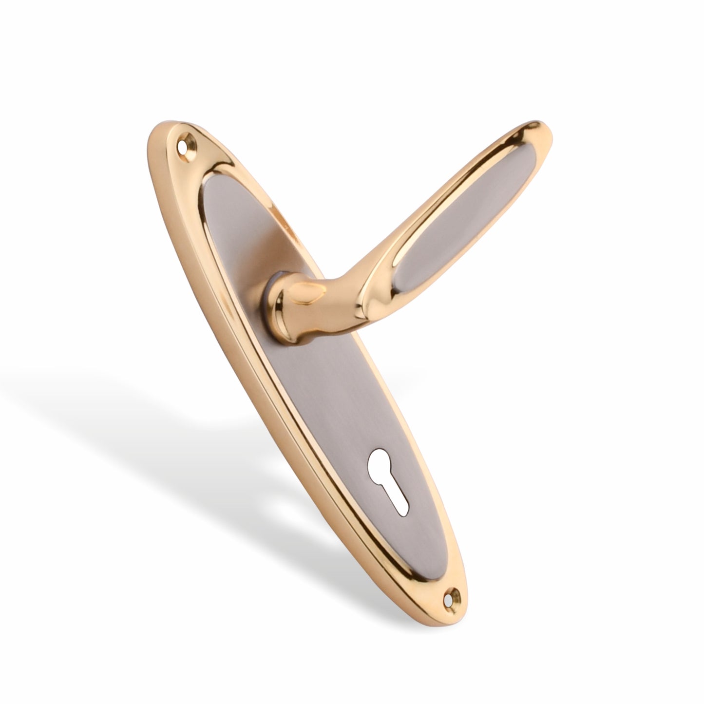 Xesthetique Premium Brass Mortise Door Lock Set – 7" Handle with Secure KY Lock Regular Key OP17