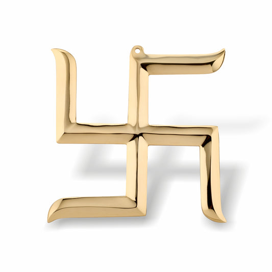 Xesthetique Swastik – Sathiya A Symbol of Prosperity – Vastu/Pooja/Mandir/Show Pieces/Wall Hanging/Gift Item for Home Decor, Office, or Desk – Sathiya Made of Brass Metal