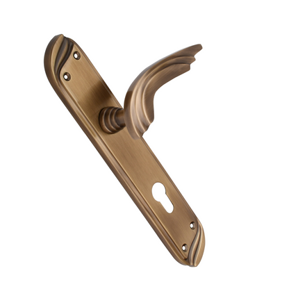 Xesthetique Premium Brass Mortise Door Lock Set – 10" Handle with Secure Both Side Ultra Key/ One Side Nobe Ultra Key Cylinder ALI174