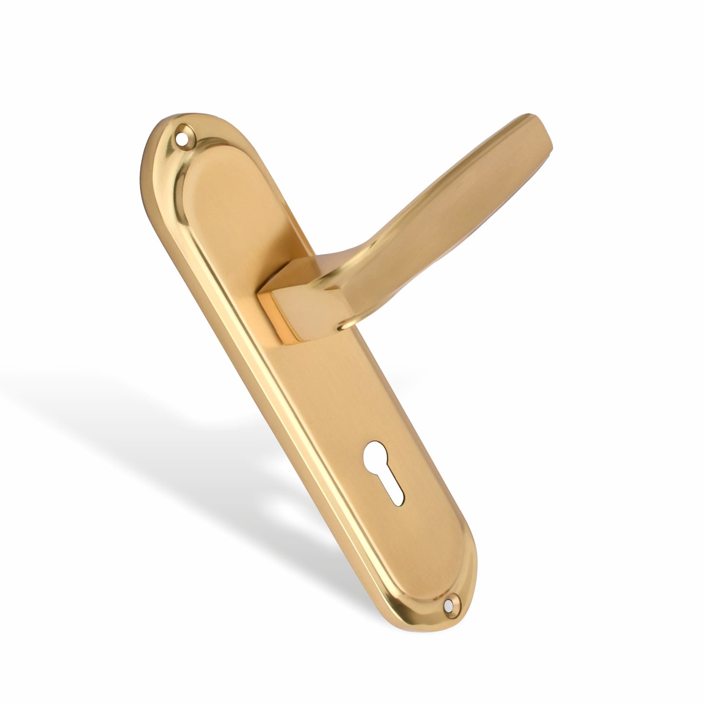 Xesthetique Premium Brass Mortise Door Lock Set – 7" Handle with Secure KY Lock Regular Key AG08