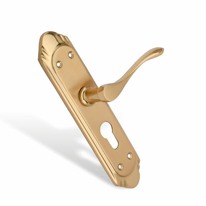 Xesthetique Premium Brass Mortise Door Lock Set – 8" Handle with Secure One Side Nobe Key Cylinder AE10