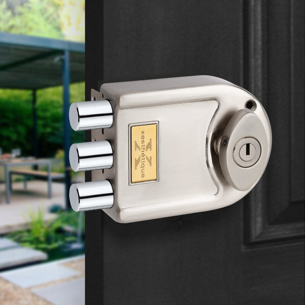 Xesthetique Durable & Stylish Main Door Lock – Brass Ultra Key, Secure Home Lockset for Single & Double Doors