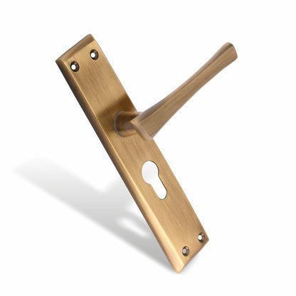 Xesthetique Premium Brass Mortise Door Lock Set – 8" Handle with Secure One Side Nobe Key Cylinder CH15