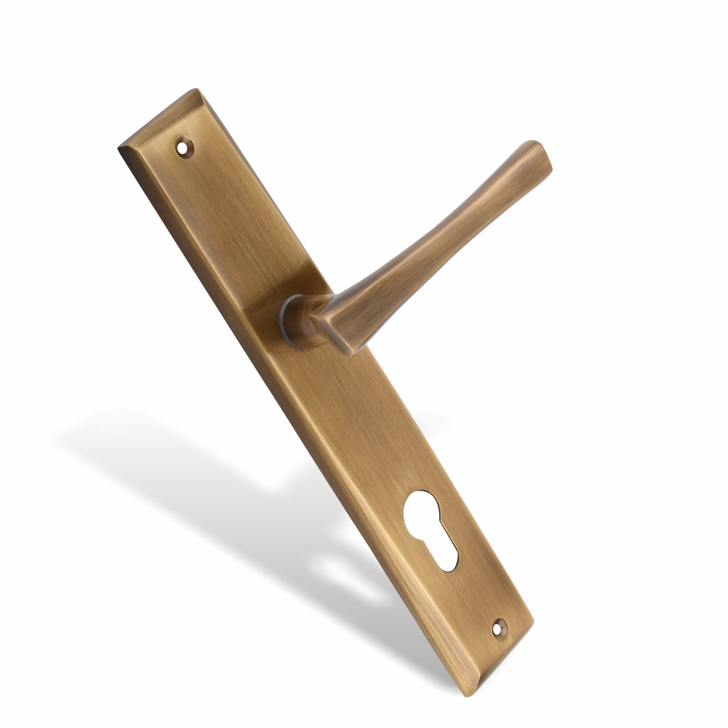 Xesthetique Premium Brass Mortise Door Lock Set – 10" Handle with Secure One Side Nobe Ultra Key 70MM/90MM Pin Cylinder CH171