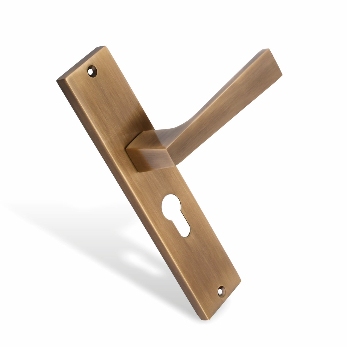 Xesthetique Premium Brass Mortise Door Lock Set – 8" Handle with Secure One Side Nobe Ultra Key Cylinder EZRA114