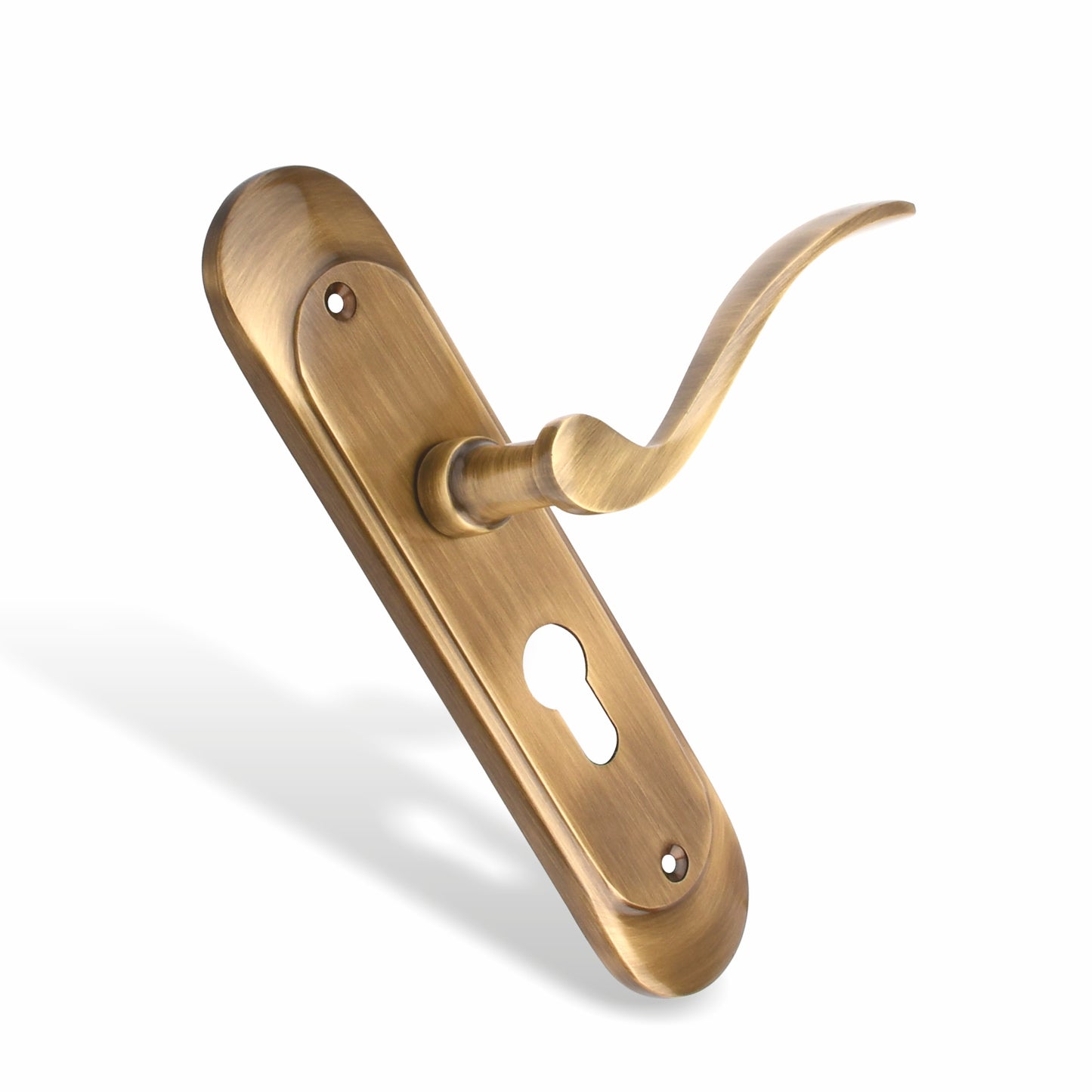 Xesthetique Premium Brass Mortise Door Lock Set – 8" Handle with Secure One Side Nobe Key Cylinder ELE95