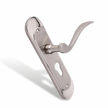 Xesthetique Premium Brass Mortise Door Lock Set – 8" Handle with Secure One Side Nobe Key Cylinder ELE95