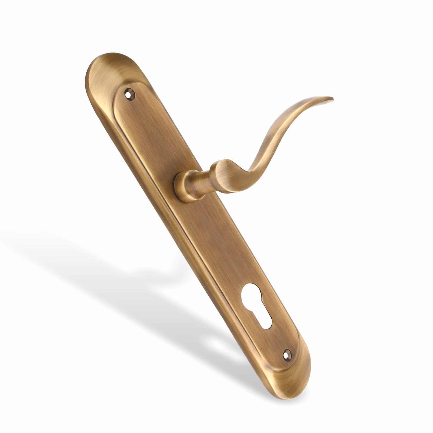 Xesthetique Premium Brass Mortise Door Lock Set – 10" Handle with Secure Both Side Ultra Key 70MM/90MM Pin Cylinder ELE98