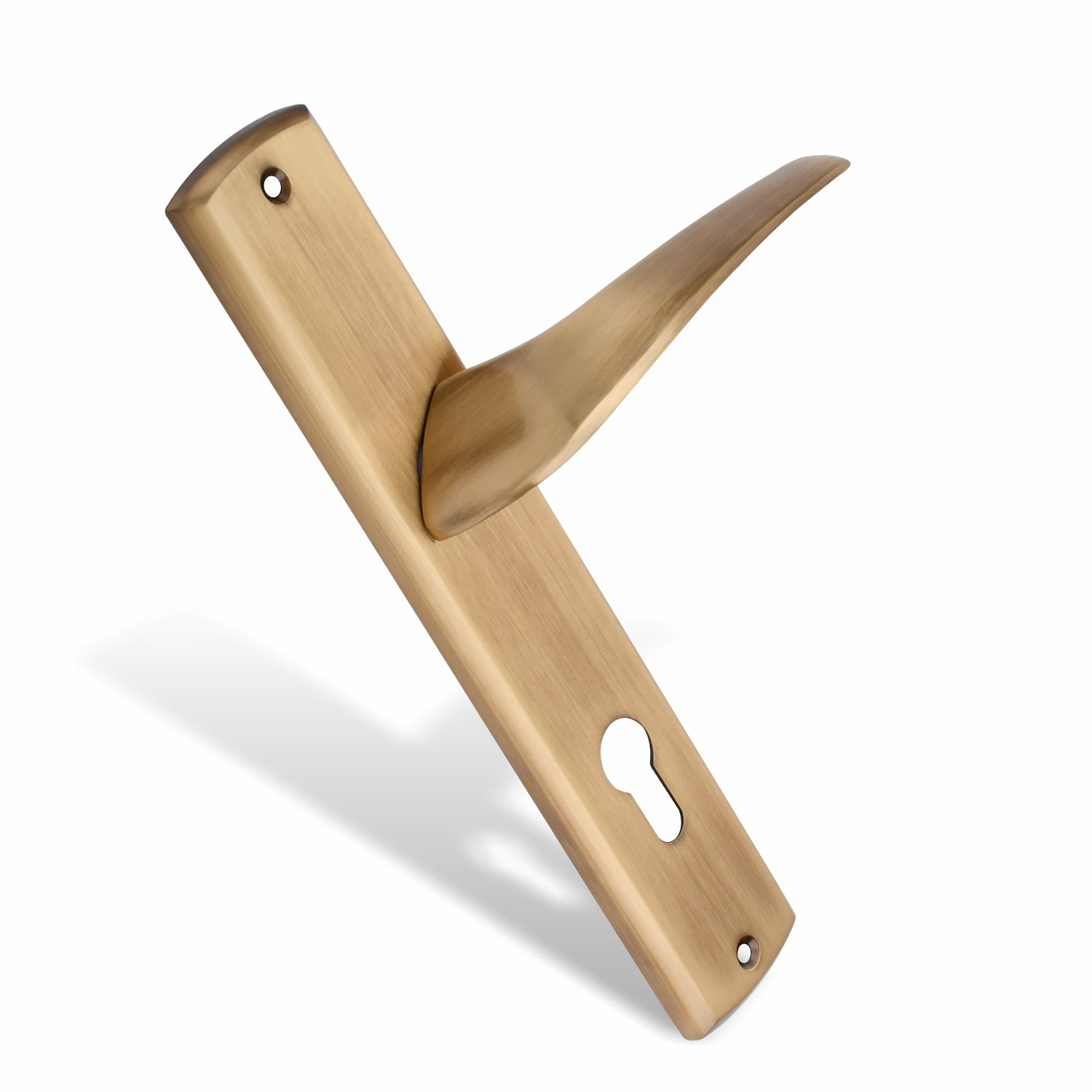 Xesthetique Premium Brass Mortise Door Lock Set – 10" Handle with Secure Both Side Ultra Key 70MM/90MM Pin Cylinder ESME125