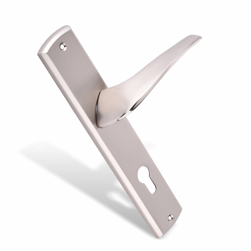 Xesthetique Premium Brass Mortise Door Lock Set – 10" Handle with Secure Both Side Ultra Key 70MM/90MM Pin Cylinder ESME127