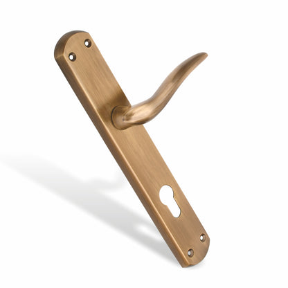 Xesthetique Premium Brass Mortise Door Lock Set – 10" Handle with Secure One Side Nobe Ultra Key Cylinder FAU108