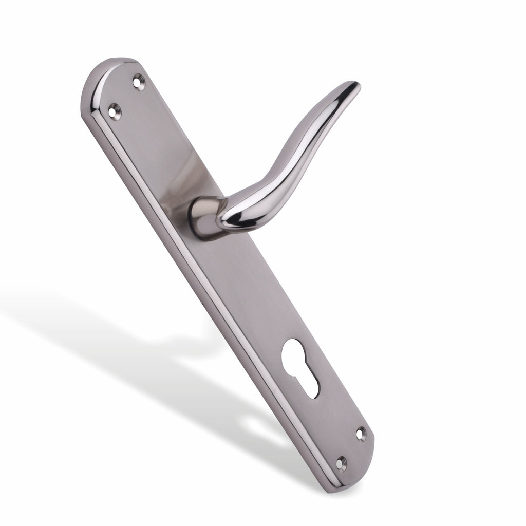 Xesthetique Premium Brass Mortise Door Lock Set – 10" Handle with Secure Both Side Ultra Key 70MM/90MM Pin Cylinder FAU111