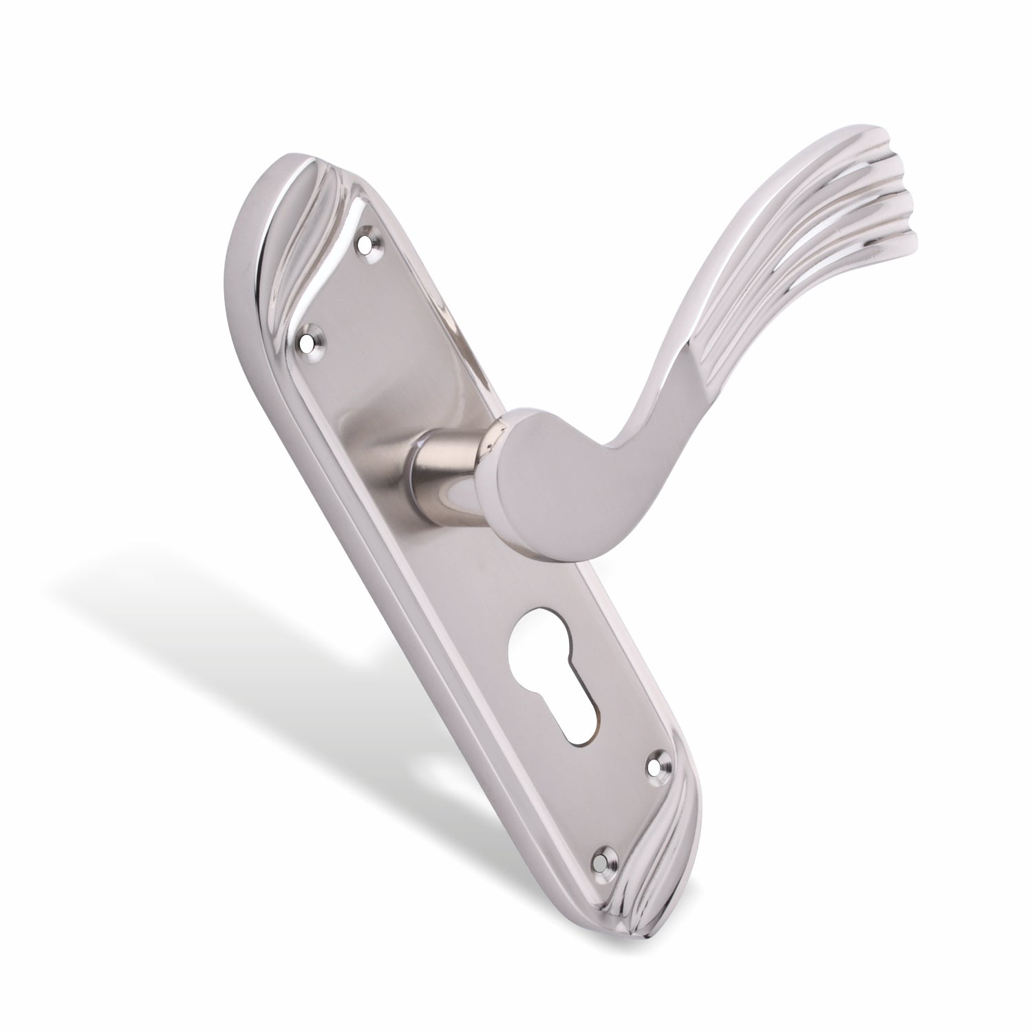 Xesthetique Vintage Brass Mortise Door Lock Set – 8" Handle with Secure One Side Nobe Key Cylinder HU21