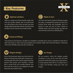 Xesthetique Premium Brass Rose Door Lock Set – 10" Handle with Secure Both Side Key Cylinder ME48