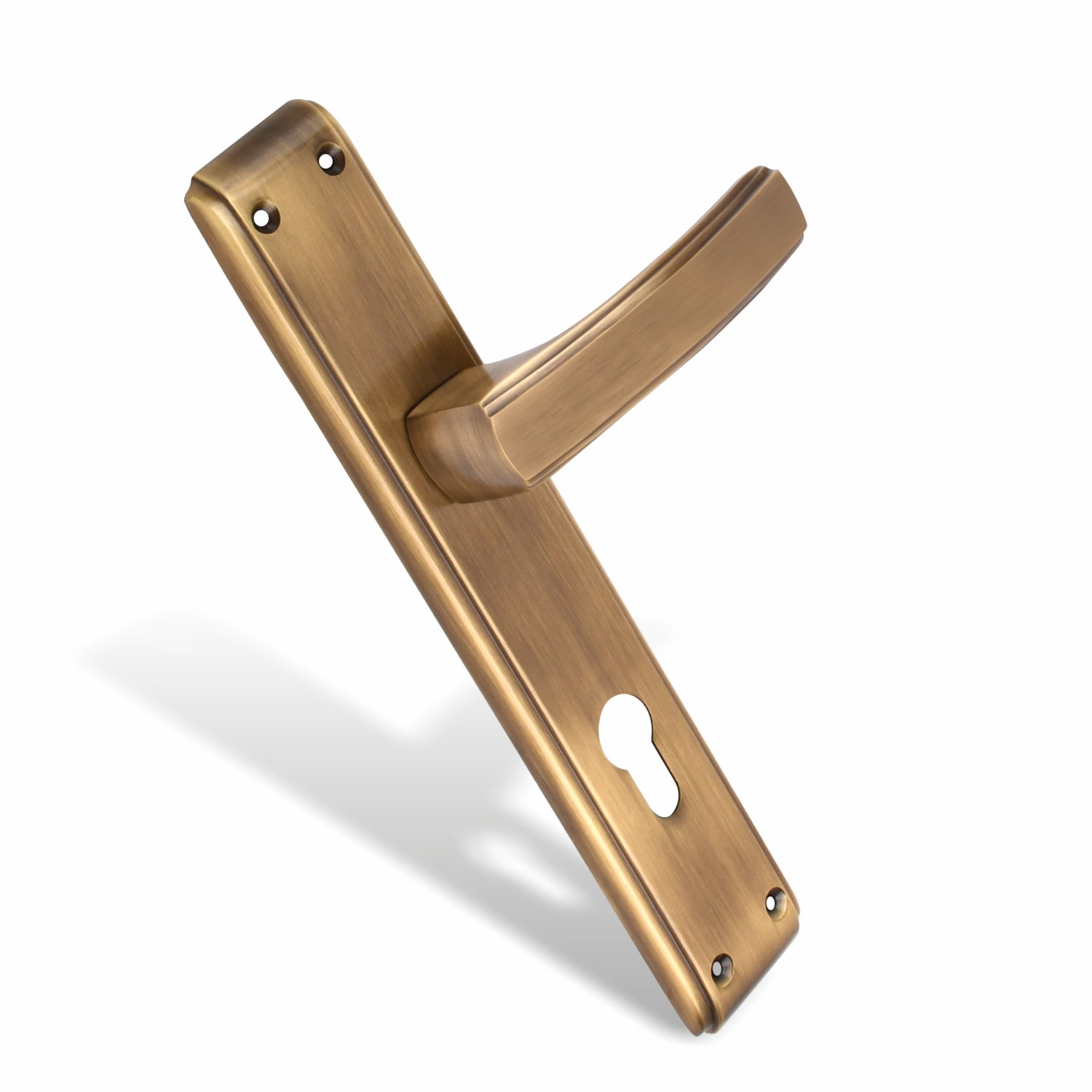 Xesthetique Premium Brass Mortise Door Lock Set – 10" Handle with Secure One Side Nobe Ultra Key 70MM/90MM Pin Cylinder MAR164