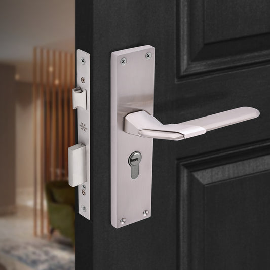 Xesthetique Morden Zinc Mortise Door Lock Set – 8" Handle with Secure Both Side Ultra Key/One Side Nobe Ultra Key Cylinder MAR151