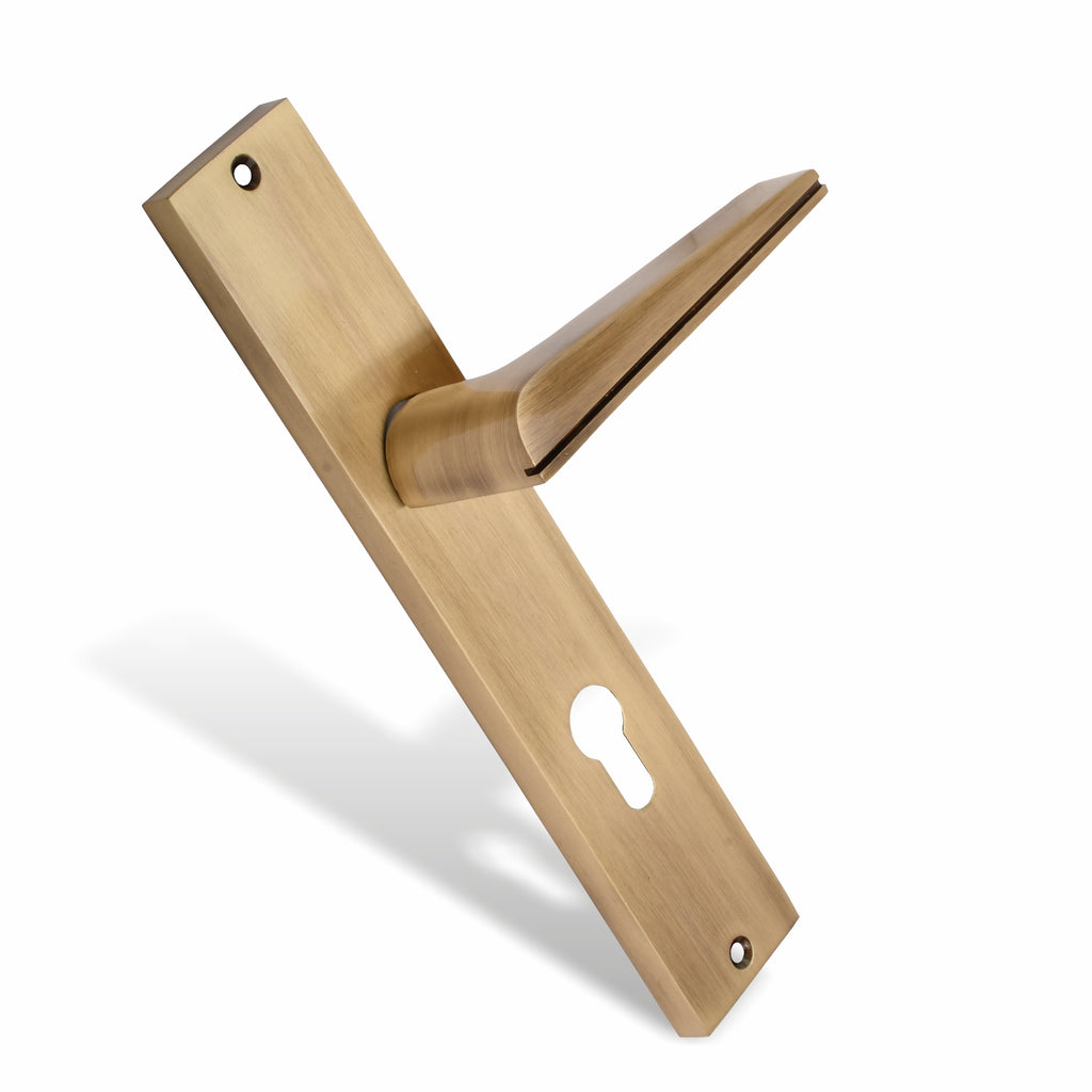 Xesthetique Premium Brass Mortise Door Lock Set – 10" Handle with Secure Both Side Key Cylinder ME42