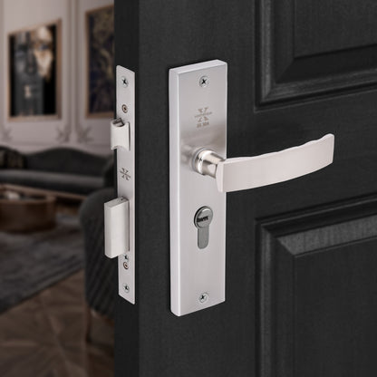 Xesthetique Morden S.S. 304 Mortise Door Lock Set – 8" Handle with Secure Both Side Ultra Key Cylinder MIL92
