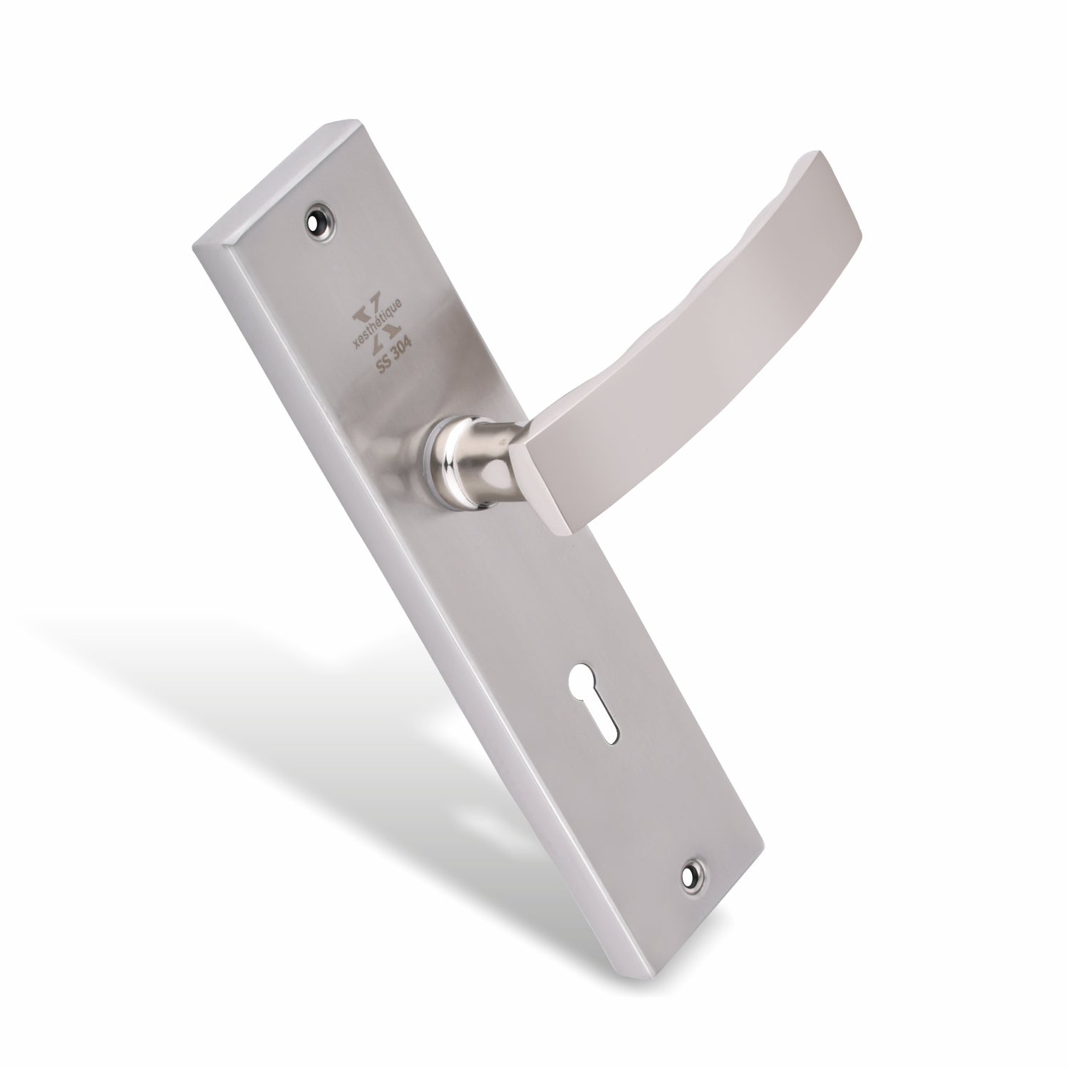 Xesthetique Morden S.S. 304 Mortise Door Lock Set – 8" Handle with Secure KY Lock Regular Key MIL91