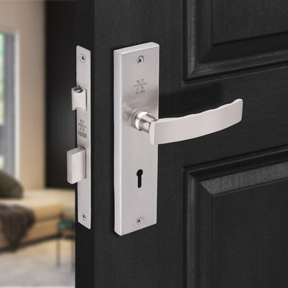 Xesthetique Morden S.S. 304 Mortise Door Lock Set – 8" Handle with Secure KY Lock Regular Key MIL91