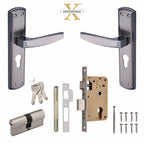 Xesthetique Morden Zinc Mortise Door Lock Set – 8" Handle with Secure Both Side Ultra Key Cylinder MILO135