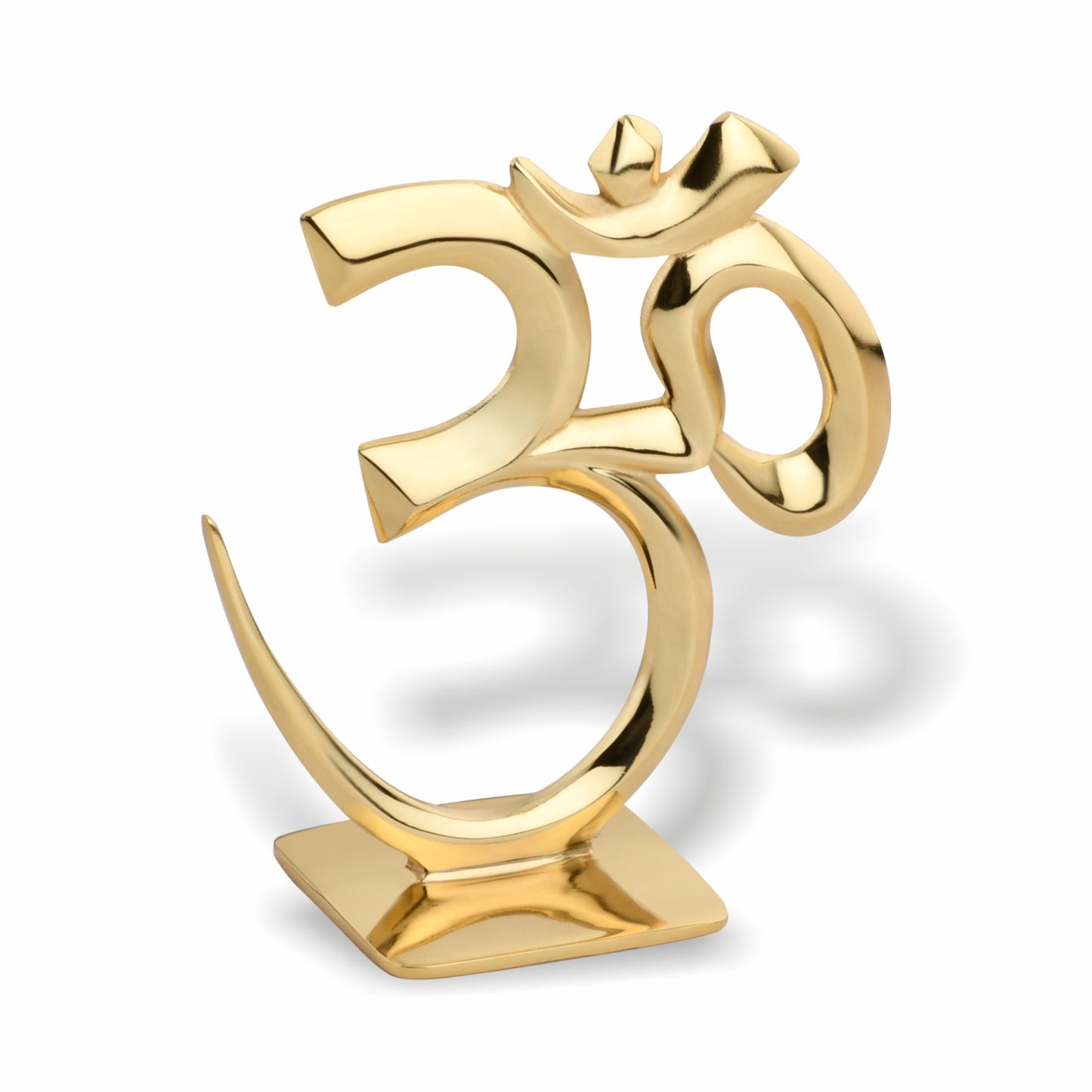 Xesthetique Om Statue – Home Decoration/Pooja Room/Mandir/Wall Décor/Show Pieces/Vastu/Gift Item for Home Decor, Office, or Desk - Made of Brass Metal