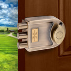 Xesthetique Durable & Stylish Door Lock for Home - Secure Main Door Locks for Home, Double Door Lock Set for Main Door, Rim Lock with Brass One Side Nobe Ultra Keys