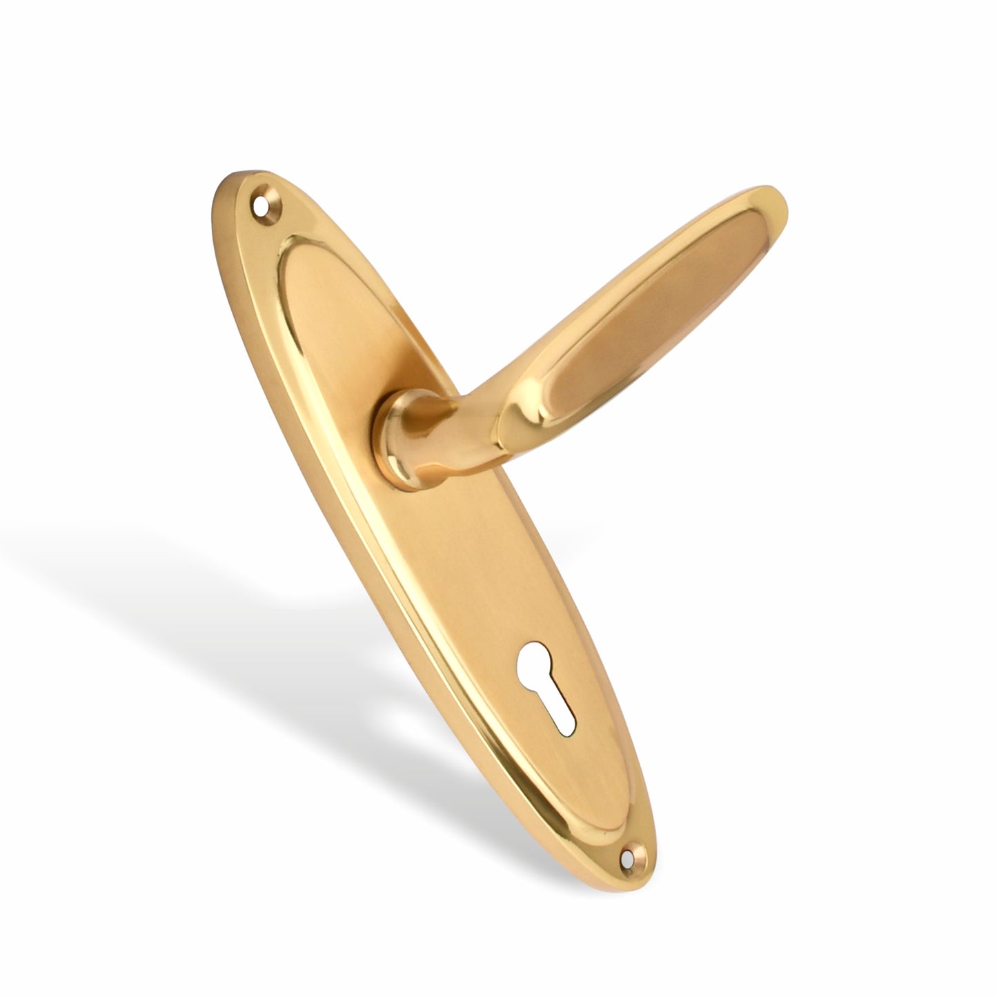 Xesthetique Premium Brass Mortise Door Lock Set – 7" Handle with Secure KY Lock Regular Key OP17