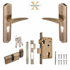 Xesthetique Morden S.S. 304 Mortise Door Lock Set – 8" Handle with Secure One Side Nobe Ultra Key Cylinder PHILO131