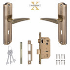 Xesthetique Morden S.S. 304 Mortise Door Lock Set – 8" Handle with Secure KY Lock Regular Key PHILO129
