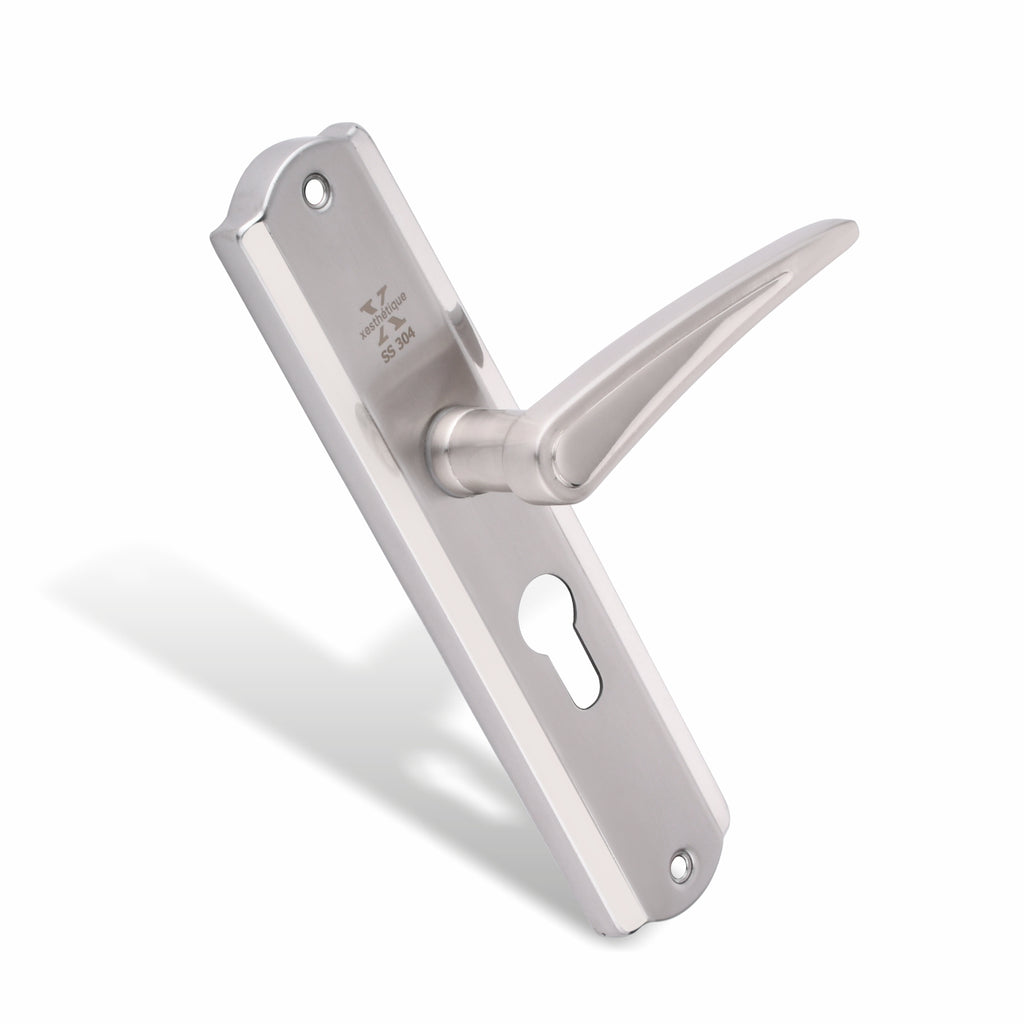 Xesthetique Morden S.S. 304 Mortise Door Lock Set – 8" Handle with Secure Both Side Ultra Key Cylinder PHILO130