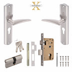 Xesthetique Morden S.S. 304 Mortise Door Lock Set – 8" Handle with Secure Both Side Ultra Key Cylinder PHILO130