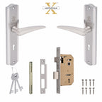 Xesthetique Morden S.S. 304 Mortise Door Lock Set – 8" Handle with Secure KY Lock Regular Key PHILO129