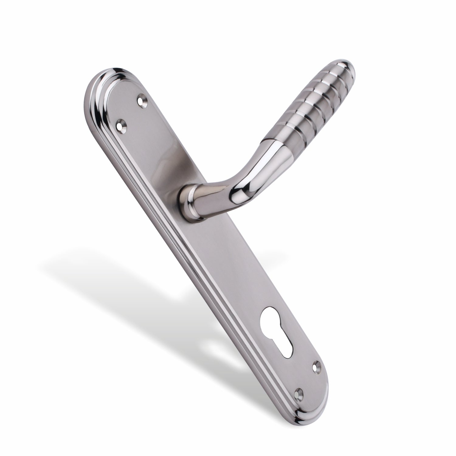 Xesthetique Premium Brass Mortise Door Lock Set – 10" Handle with Secure One Side Nobe Ultra Key 70MM/90MM Pin Cylinder PR182