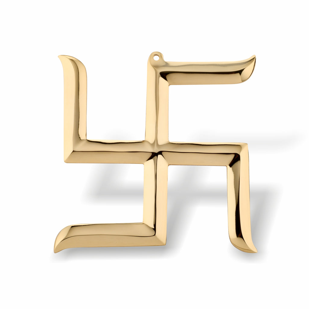 Xesthetique Swastik – Sathiya A Symbol of Prosperity – Vastu/Pooja/Mandir/Show Pieces/Wall Hanging/Gift Item for Home Decor, Office, or Desk – Sathiya Made of Brass Metal