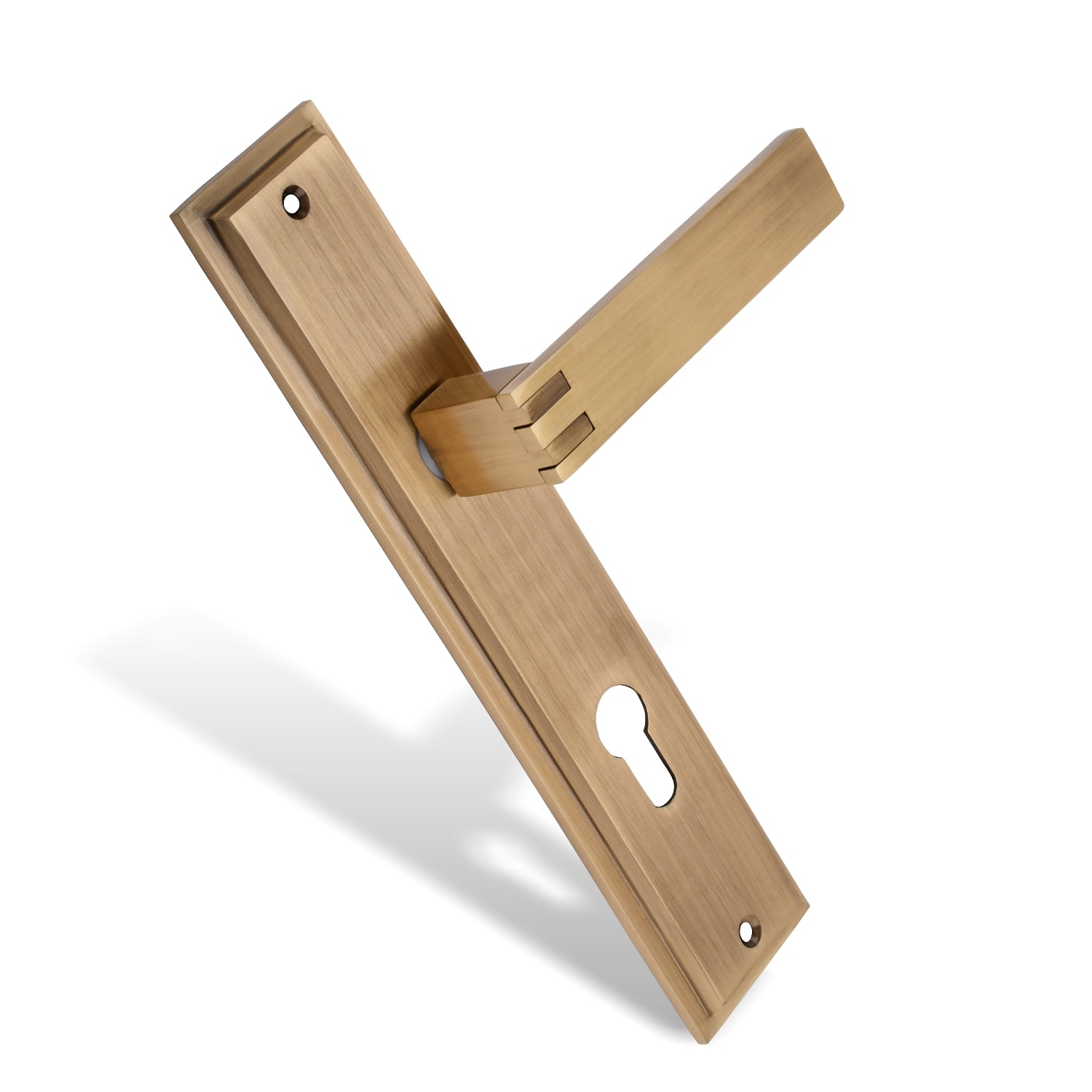 Xesthetique Premium Brass Mortise Door Lock Set – 10" Handle with Secure Both Side Ultra Key 70MM/90MM Pin Cylinder SIL103