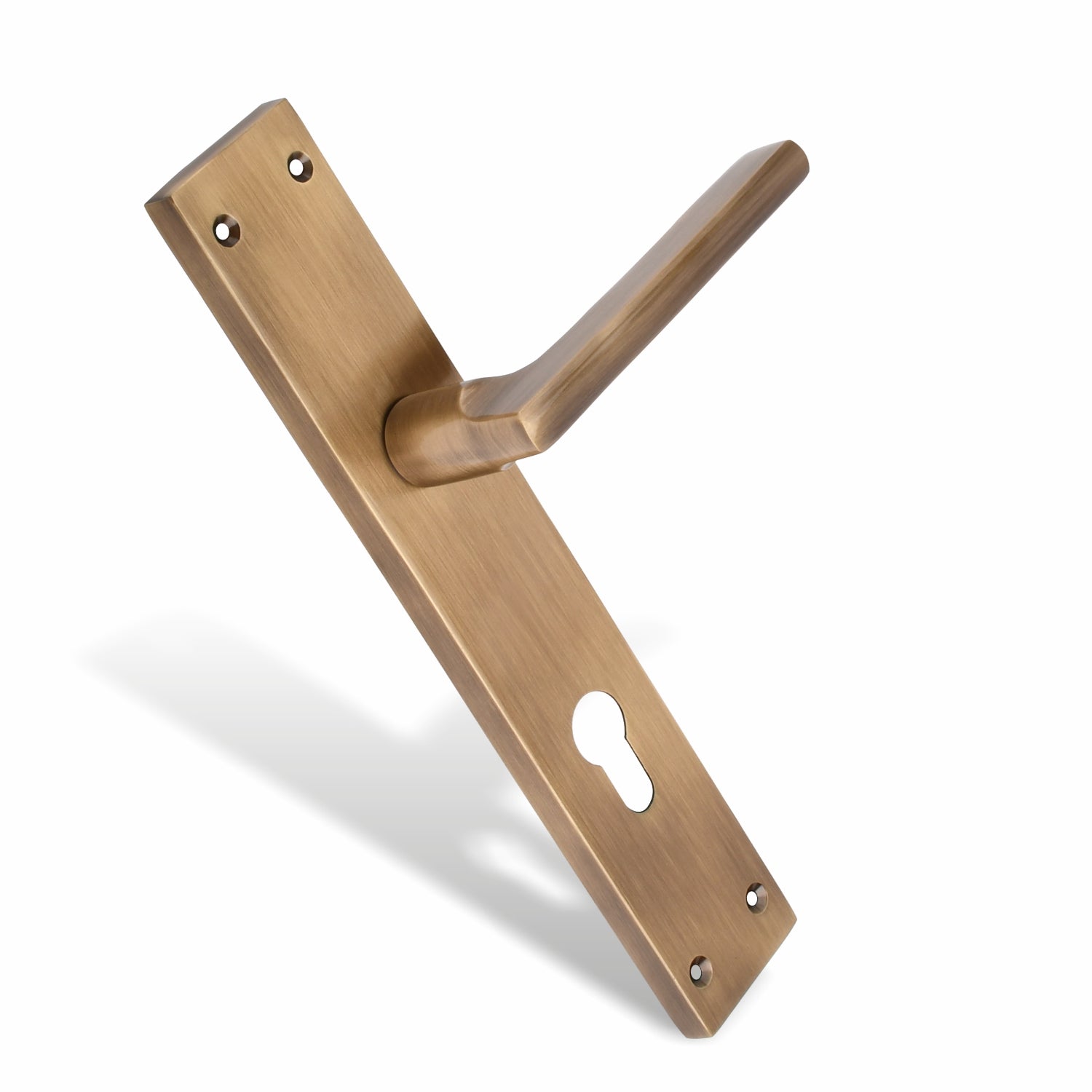 Xesthetique Premium Brass Mortise Door Lock Set – 10" Handle with Secure One Side Nobe Ultra Key 70MM/90MM Pin Cylinder TH166