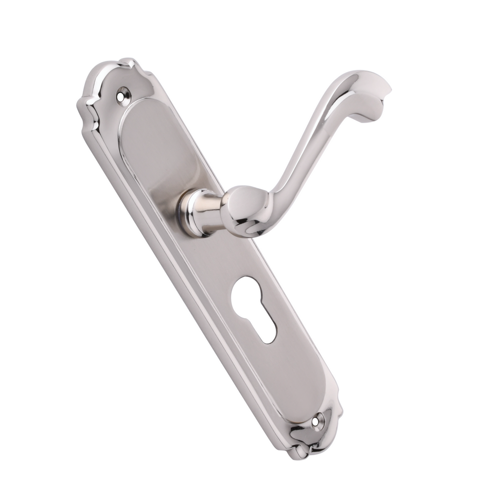 Xesthetique Premium Brass Mortise Door Lock Set – 8" Handle with Secure One Side Nobe Key Cylinder THE186