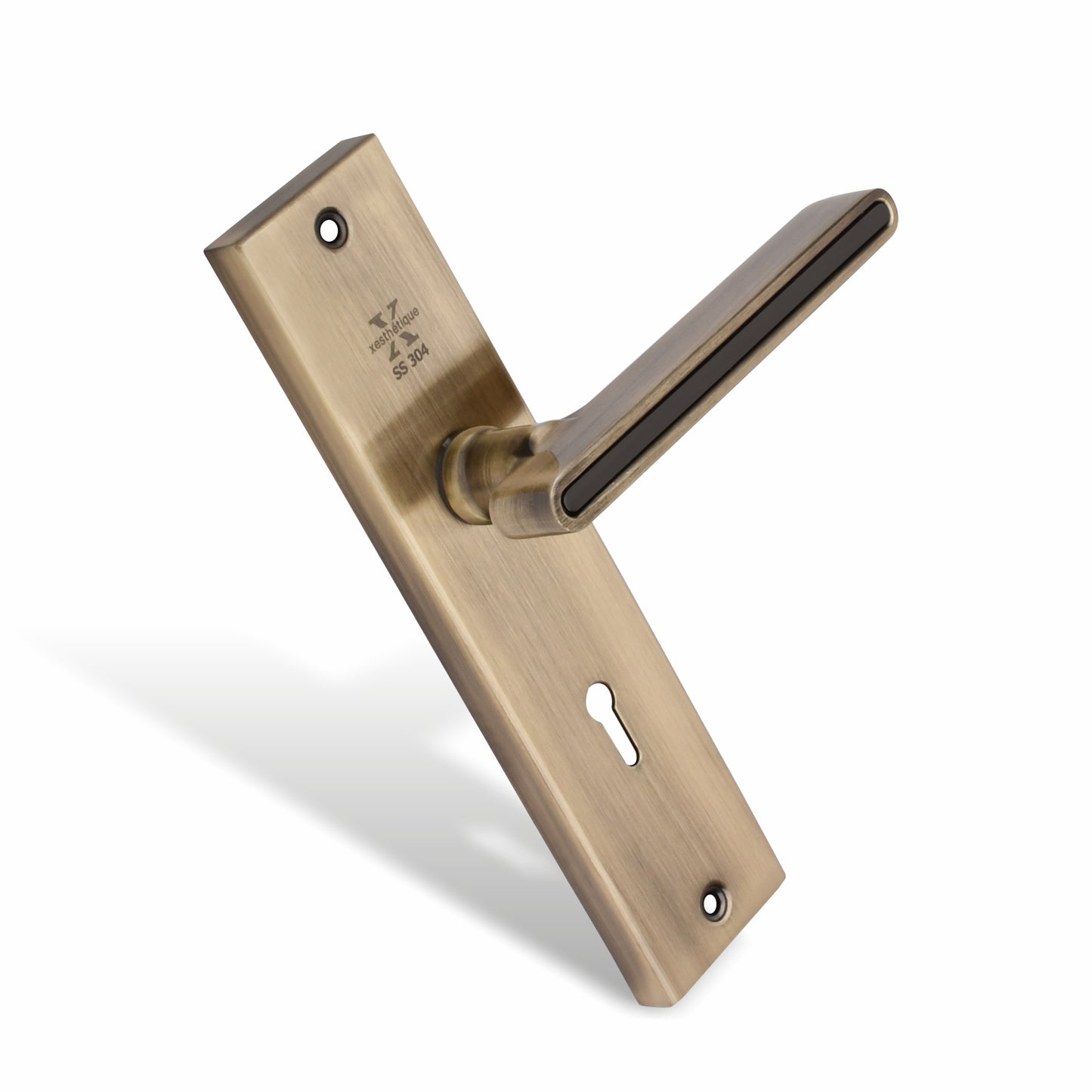 Xesthetique Morden S.S. 304 Mortise Door Lock Set – 8" Handle with Secure KY Lock Regular Key VI07