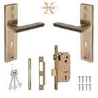 Xesthetique Morden S.S. 304 Mortise Door Lock Set – 8" Handle with Secure KY Lock Regular Key VI07