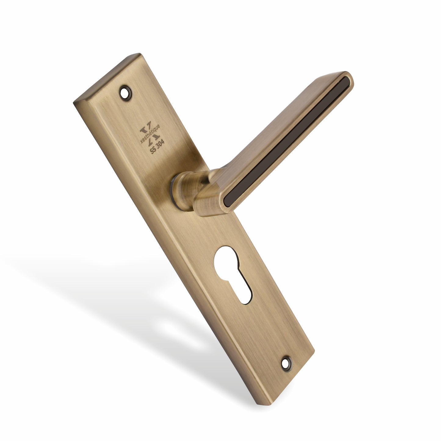 Xesthetique Morden S.S. 304 Mortise Door Lock Set – 8" Handle with Secure One Side Nobe Key Cylinder VI06