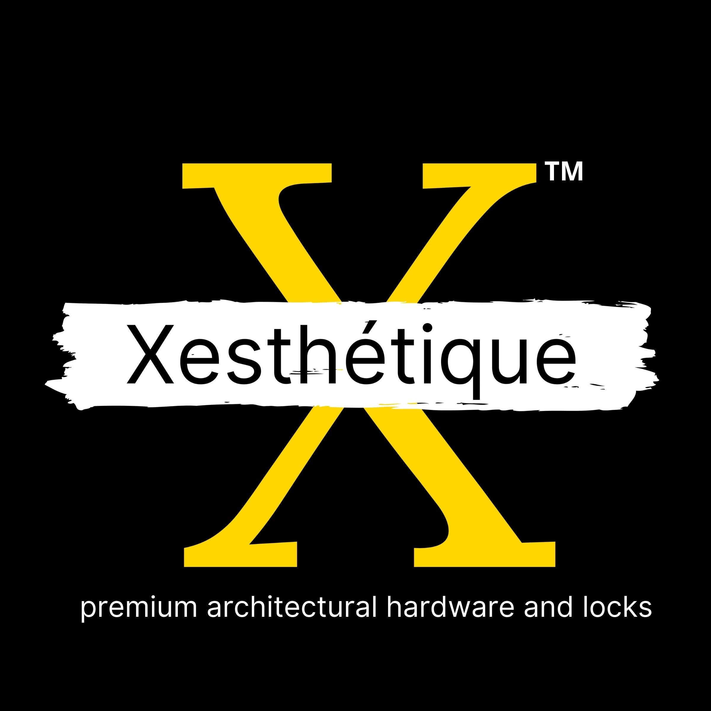 Xesthetique Premium Brass Rose Door Lock Set – 10" Handle with Secure One Side Nobe Ultra Key 70MM/90MM Pin Cylinder ME53