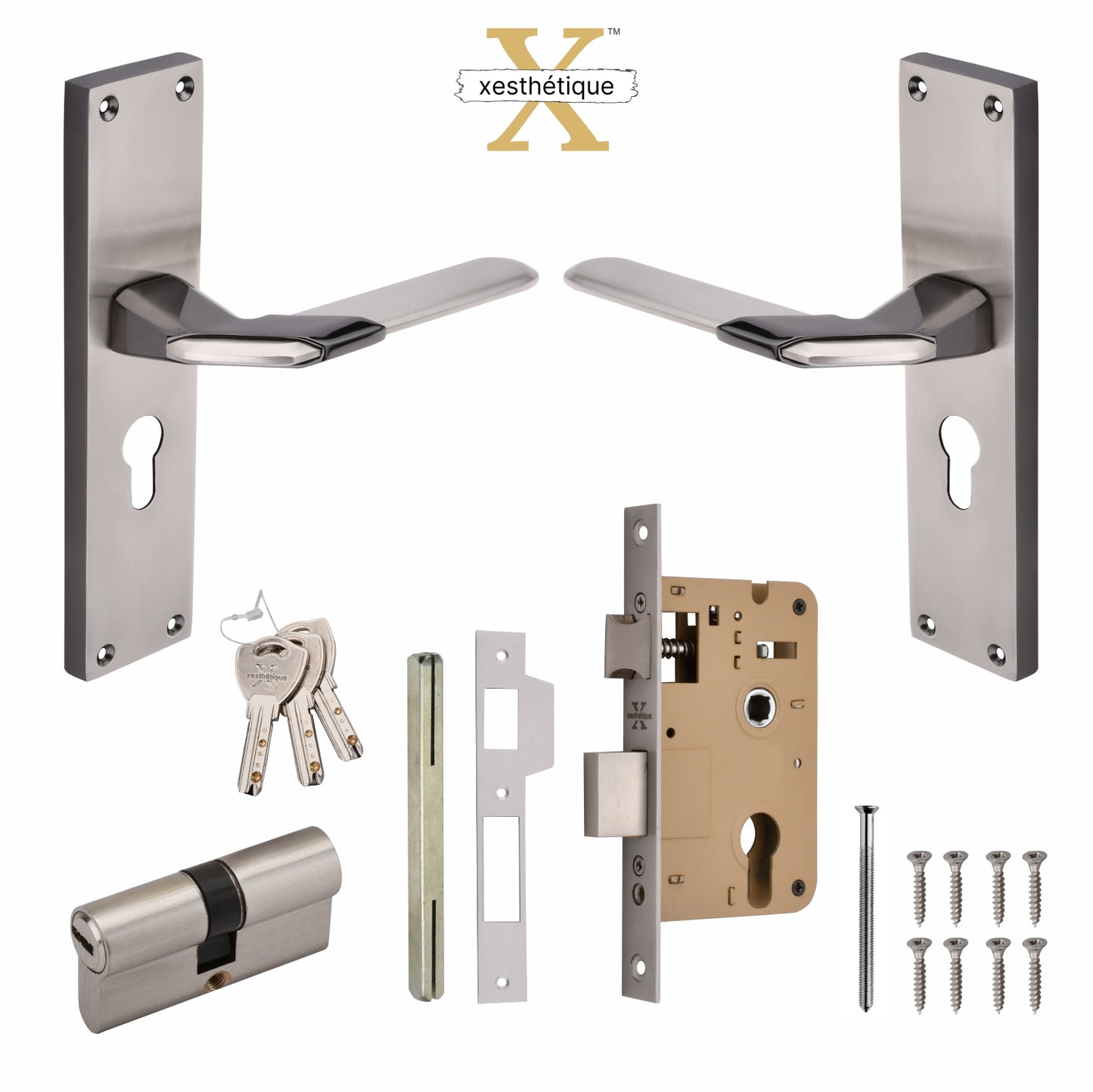 Zinc Mortise Handles Door Lock Set - Secure and Stylish - Unlock Safety and Elegance with Xesthetique – Design Marget