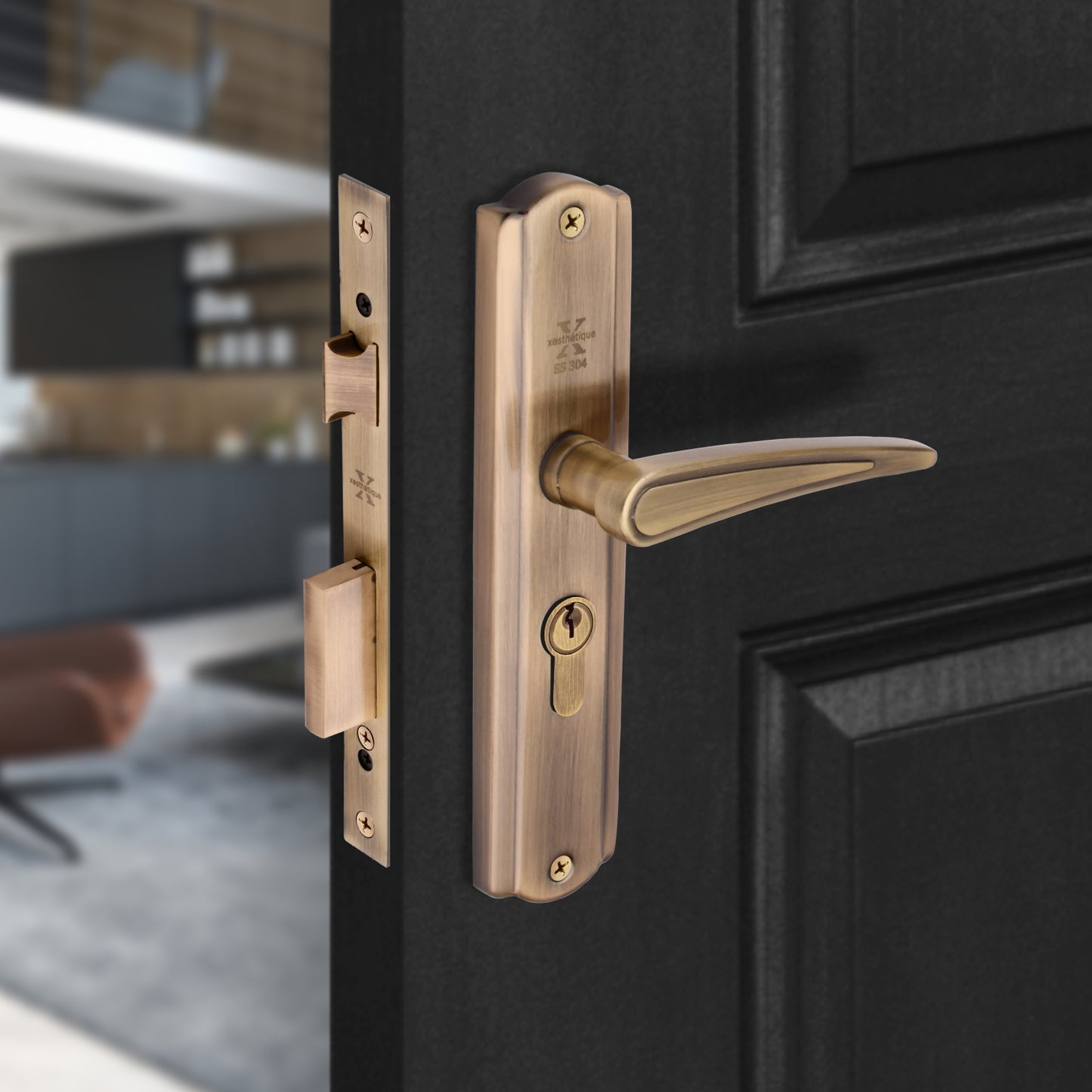 SS-304 Mortise Lock Set - Secure and Stylish - Unlock Safety and Elegance with Xesthetique – Design Philo