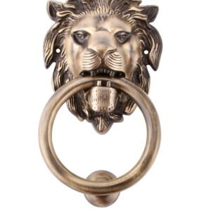 lion head brass door knocker