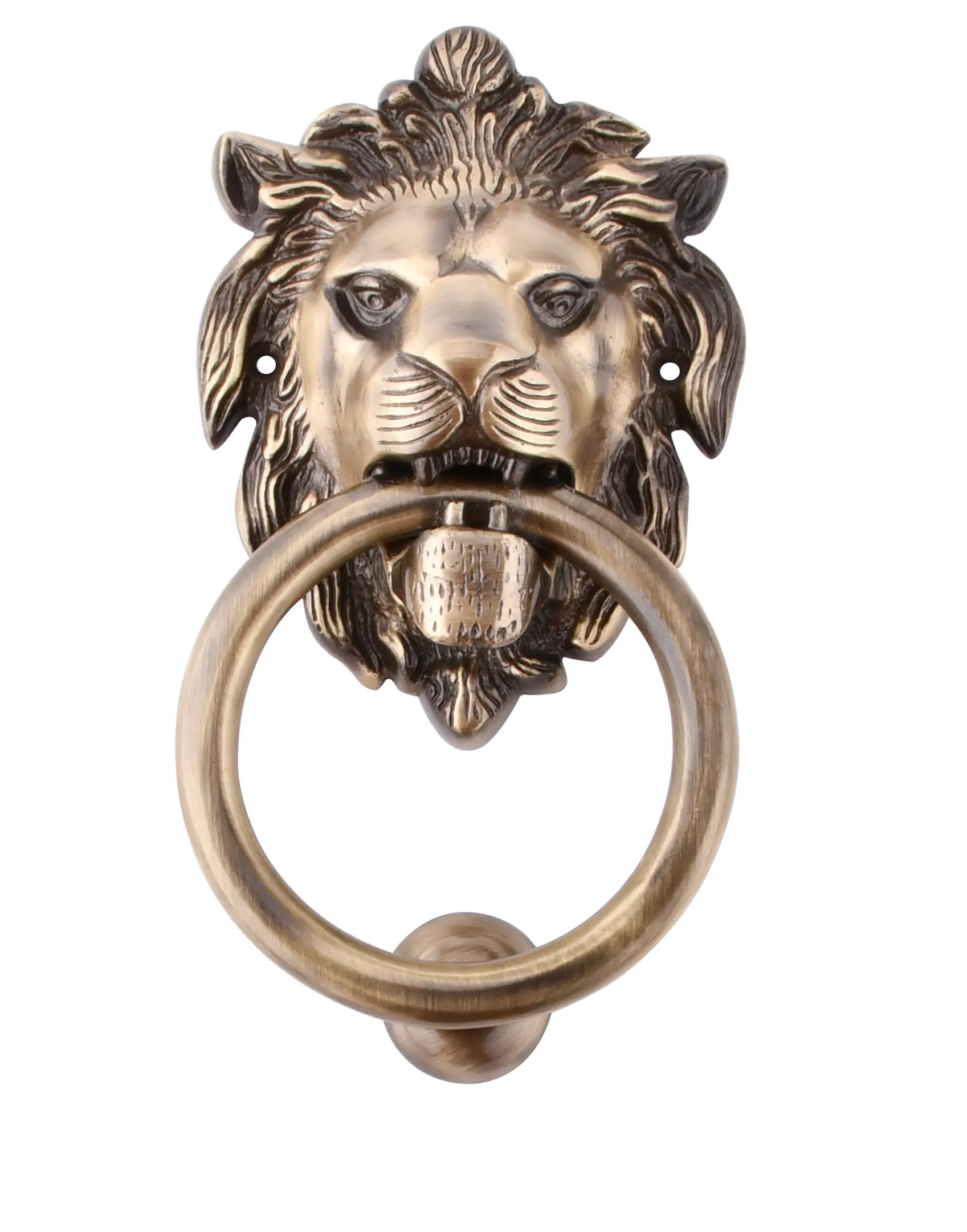 lion head brass door knocker